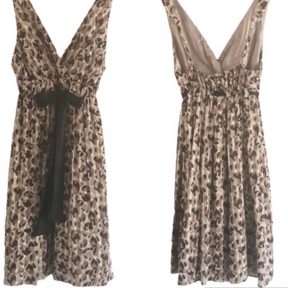 BCBGMaxAzria Silk Surplice V-neck Dress